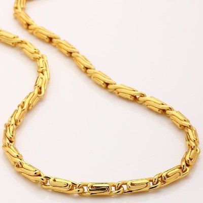 Fashion Frill Trendy & designer link chain For Men And Boys Gold-plated Plated Brass Chain