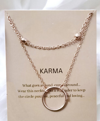 AVR JEWELS Double Layer Ring Necklace (Golden) With Coin Pearl Choker Gold-plated Plated Alloy Layered