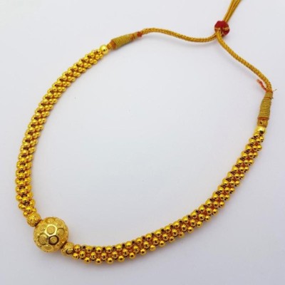 Crazy Fashion Classy Golden Colour Traditional Necklace Thushi For Girls & Women Gold-plated Plated Brass, Copper Necklace