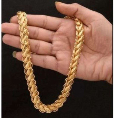 Pitaamaa Premium Gold Plated Trendy Style Brass Necklace Chain Gold-plated Plated Brass Chain