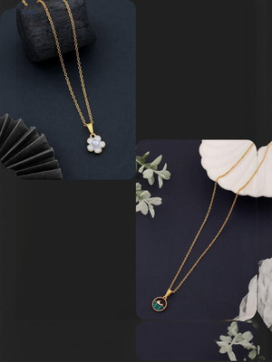 Dressberry Gold-plated Plated Brass Necklace Set