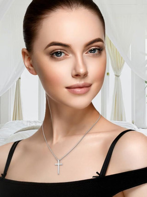 Pine Pearls Silver Stainless Steel Pendant Set
