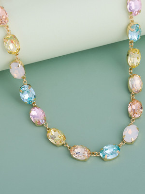 Kushal's Fashion Jewellery Zircon Gold-plated Plated Copper Necklace
