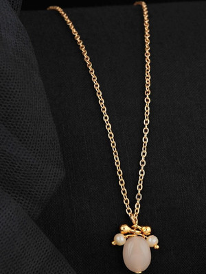 Dressberry GOLD PLATED NACKLACE CHAIN FOR WOMEN AND GIRLS Gold-plated Plated Brass Necklace Set