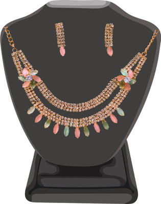 Vyom Aura Brass Rose Gold Jewellery Set(Pack of 1)