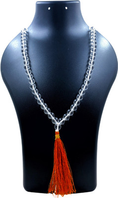 Om Spiritual Shop Spadigam Malai - 8mm (108+1 Beads) Crystal Chain