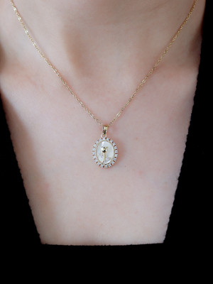 lololepa Vintage Rose Necklace Gold-plated Plated Stainless Steel Necklace