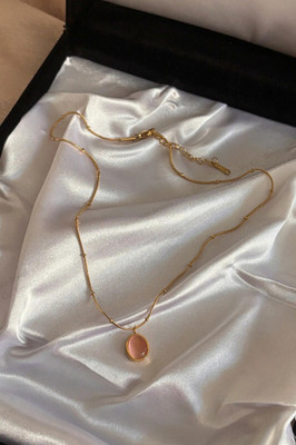 glowzi Anti Tarnish Stainless Steel Gold Nacklace Beads Gold-plated Plated Stainless Steel Necklace