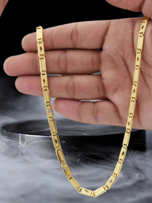 RKB SALES 1 gm gold plated high quality chain for men Gold-plated Plated Alloy Chain