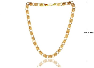 Pitaamaa Pitaamaa Golden Chain For Boys And Men (20 INCH)Water & Sweat Proof SVS033 Gold-plated Plated Brass Chain