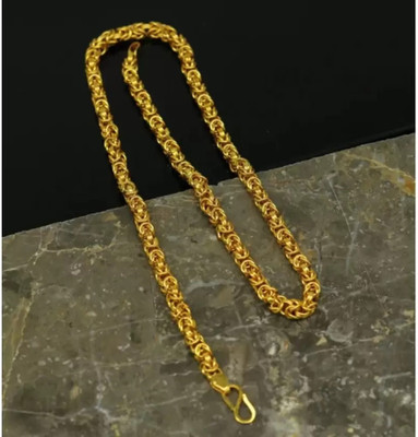 APPILASHI 1 gram High Quality Indian Polished “20” Inches Gold Chain for Men and boy Gold-plated Plated Copper Chain