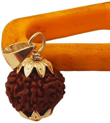 JangraBro Astrological Seven Mukhi/Faced Rudraksha Pendant For Unisex Both for Men & Women Gold-plated Plated Wood Necklace Set