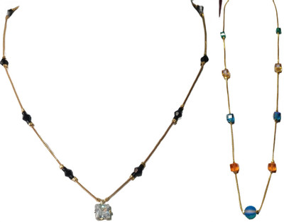RDH Jewellery Sparkling Beads Gold-plated Plated Stainless Steel Chain