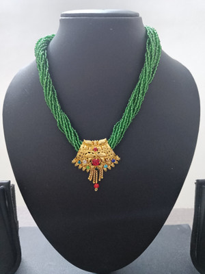 Gorkhastyle Nepali Traditional Guranteed locket Beads Gold-plated Plated Brass, Copper Chain