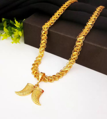 LABHUBAMON 1 gram Pendant set With chain “20” Inches for man and boy New design new year Gold-plated Plated Copper Chain Set