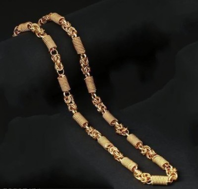 LVA CREATIONS Gold-Plated Alloy Chain For Men And Women Dally Use Gold-plated Plated Brass, Alloy Chain