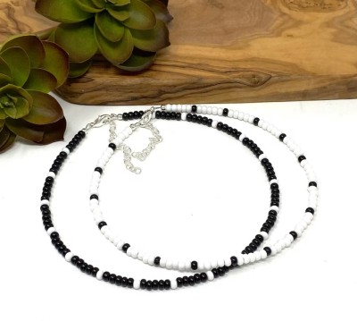 HIGH TRENDZ Seed Beads Silver Plated Alloy Choker