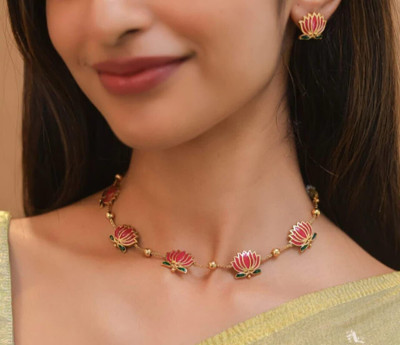 DazzleCraft Alloy Gold-plated Gold Jewellery Set(Pack of 3)