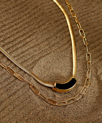 SOHI The Sylvan-Snakechain Multi-Layer Necklace Gold-plated Plated Alloy Necklace