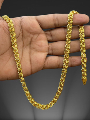 RKB SALES 1gm gold plated High Quality Indian Polished chain “20” Inch for men Gold-plated Plated Alloy Chain