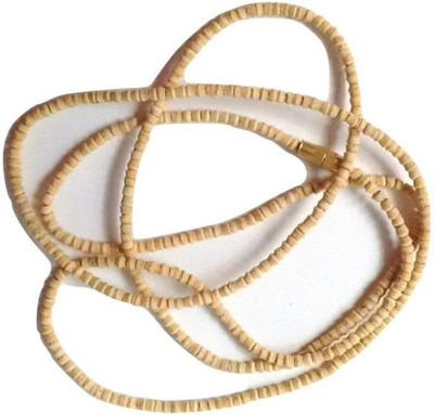 Firmus Original 2 Layerd Round Shape Beads Tulsi Mala/Kanthi Mala for Neck & Hand Wood Layered