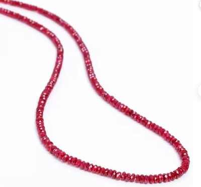 Ceylonmine01 Ruby Mala High-quality Beads Japa mala 108+1 Beads for Spiritual Practice Ruby Stone Chain