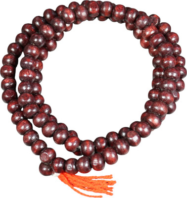 SHATAKAM lal chandan / red sandalwood rosary mala with tassel Rudraksha Chain