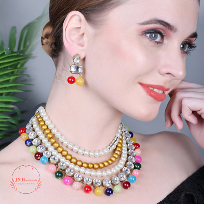 JN Handicraft Alloy Copper Multicolor Jewellery Set(Pack of 1)