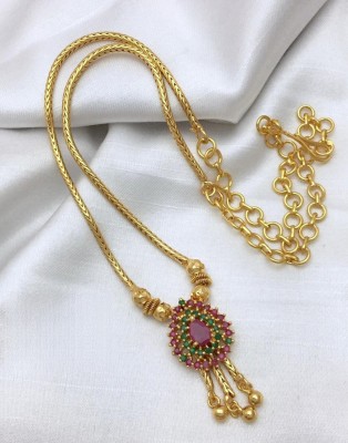 PBM CREATIONS Latest Chain Dollar Traditional Covering short pendent chain Gold-plated Plated Copper Chain Set