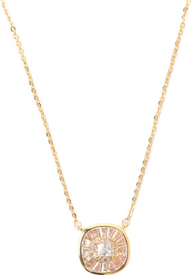 RedSolitaire WESTERN GOLD CHAIN PENDENT Rhodium Plated Brass Chain Set
