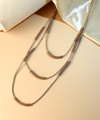 SOHI The Bling-Block Multi-Layer Necklace Gold-plated Plated Alloy Necklace