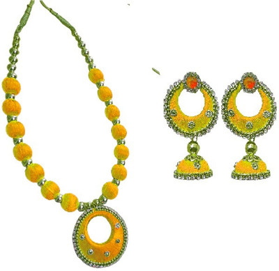 SCFPKPR Dori Yellow Jewellery Set(Pack of 1)