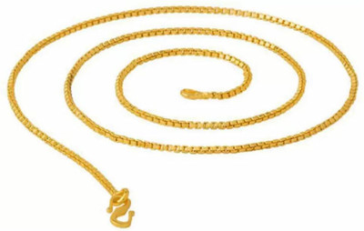 JSS-MP Ski Men Gold Pted Chain Crystal Gold-plated Plated Brass Chain