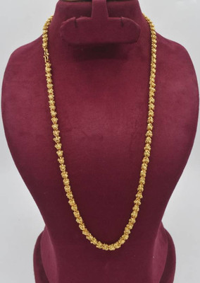 Manjinovi 1 gram High Quality Indian Polished “20” Inches Gold Chain for Men and boy Gold-plated Plated Alloy Chain