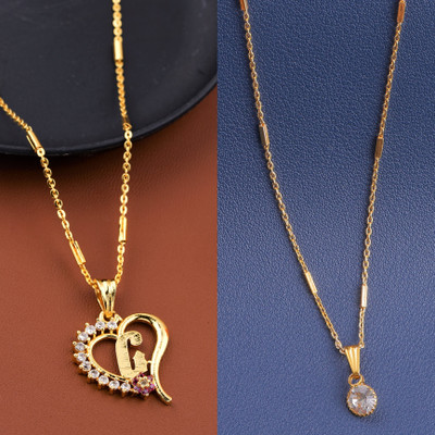 BOGHRA SALES Diamond Gold-plated Plated Alloy Chain Set