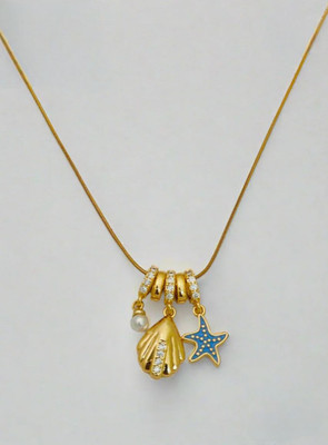 JS COLLECTION Elegant & Stylish Modern Anti-Tarnish Earring Gold-plated Plated Stainless Steel Chain