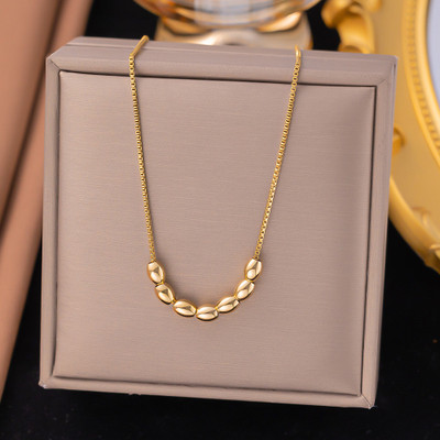 MYKI Anti-Tarnish Gold Plated Cowrie Shell Inspired Necklace Gold-plated Plated Stainless Steel Necklace