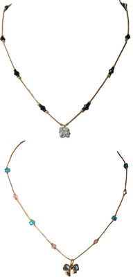 Maruti Creator Sparkling Beads Gold-plated Plated Stainless Steel Chain