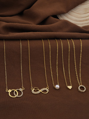 kavya jewels NECKLACES CHAIN WOMEN AND GIRLS Gold-plated Plated Brass Necklace