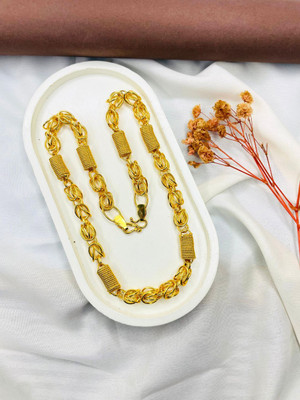 RKB SALES 1 gm gold plated heavy chain for men Gold-plated Plated Alloy Chain