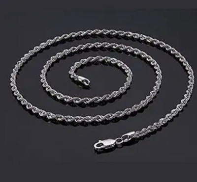 Maatrachaaya Piyush Enterprises Stylish Silver Plated Rope Chain Sterling Silver Plated Alloy Chain