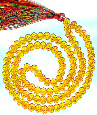 SHREENATHJI Shreenathji Yellow Crystal Citrine Guru Jap Mala For Men And Women Agate Crystal Chain