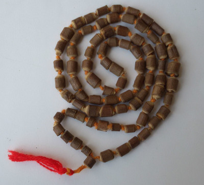Arghyam Tulsi Mala 108+1 Beads Tulsi Kanti Wood Chain