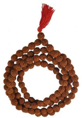 salasar Handcrafted Rudraksha Mala 108+1 Beads 6MM Natural Spiritual Meditation Prayer Beads Wood Chain