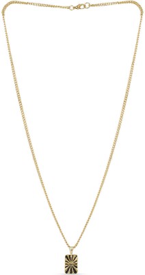 The Bro Code Gold Men Linked Chain choker Necklace||Nickel Free Gold-plated Plated Alloy Necklace