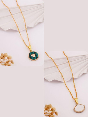 Dressberry Necklace chain Gold-plated Plated Brass Necklace Set