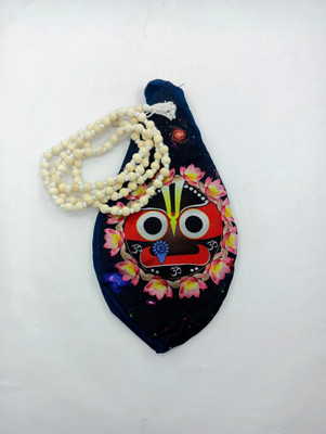 gopal ji Original 108 White Beads Tulsi Jaap Mala For Mantra Japa with jagannath jaap bag Beads Wood Chain