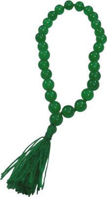 numeroastro Green Agate | Hakik Round Beads Mala for Jaap (8 MM) (27 Beads) Agate Stone Chain