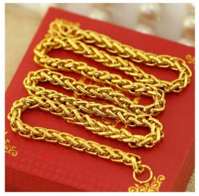 Pitaamaa One Gram Gold Plated Chain (21 inch)Water & Sweat Proof SVS070 Gold-plated Plated Brass Chain