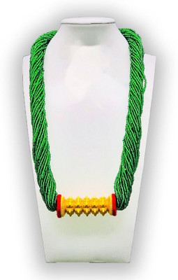 Anam NEPALI TRADITIONAL GREEN TILHARI POTE Gold-plated Plated Crystal Necklace